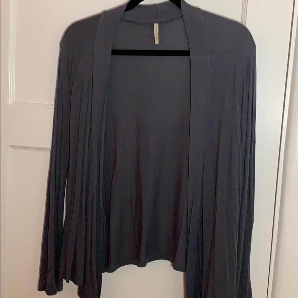 Grey Cotton Cardigan